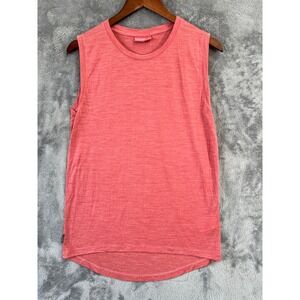 Icebreaker Women Tank Top Womens Small Pink Merino Wool Blend Nature Dye Drayden